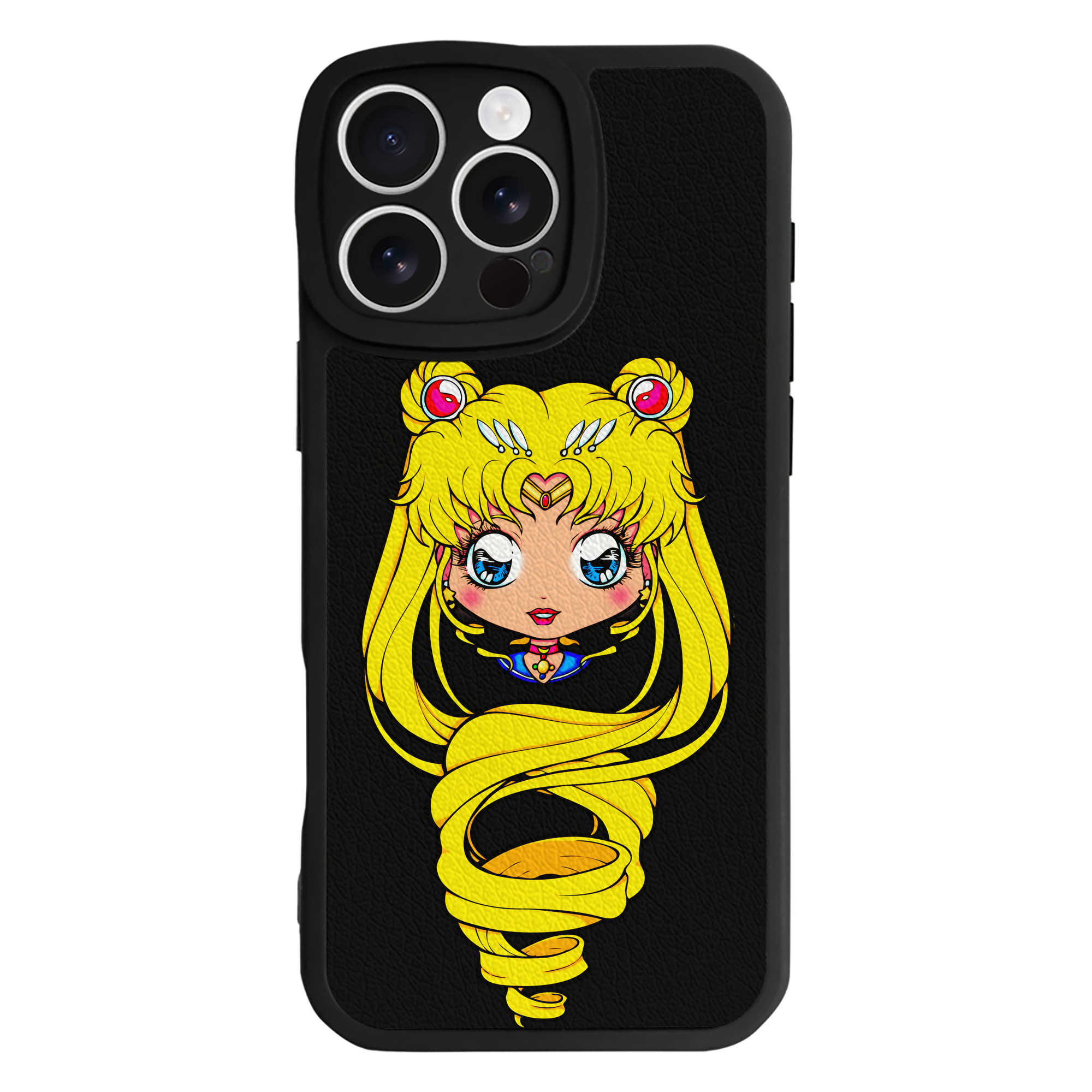 （画像用） 美少女戦士セーラームーン 月野 うさぎ つきの うさぎ Sailor Moon Tsukino Usagi 【iPhone 16シリーズ対応】シリコンスマホケース（レザー調） 材質：シリコン